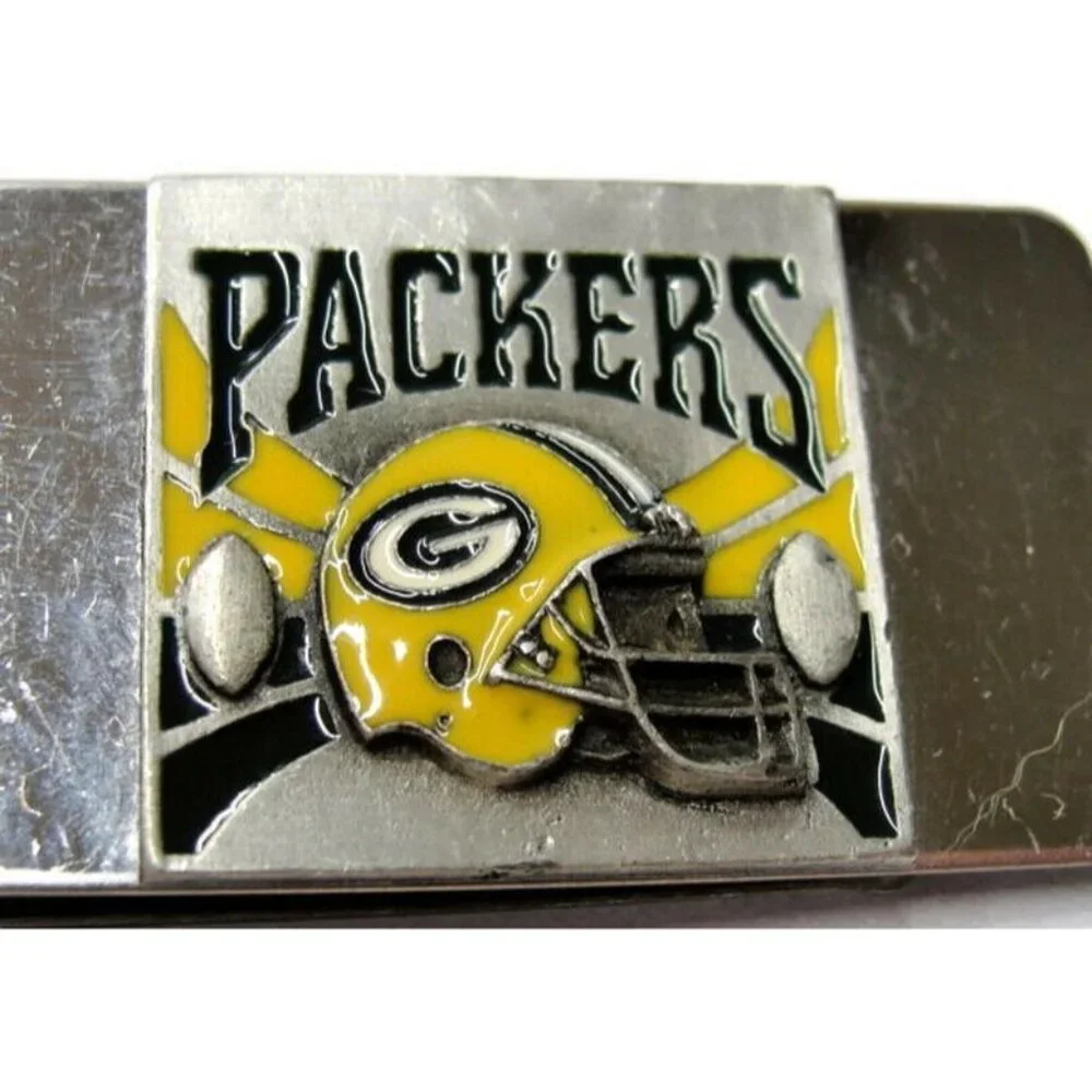 Green Bay Packers Money Clip Stainless Steel Credit Card Cash Heavy